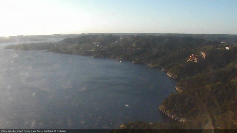 Lake Travis webcam, March 31, 2017 6:20 PM CT