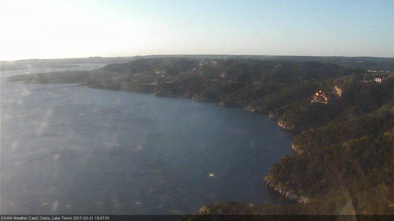 Lake Travis webcam, March 31, 2017 6:25 PM CT