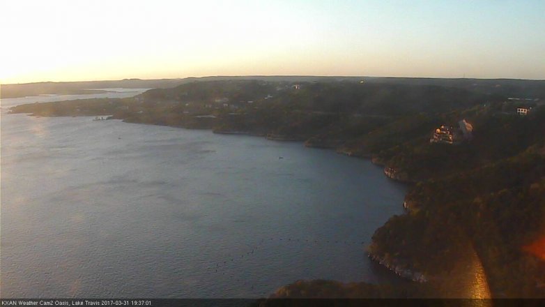 Lake Travis webcam, March 31, 2017 6:45 PM CT