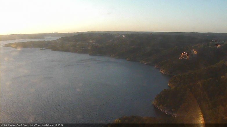 Lake Travis webcam, March 31, 2017 6:50 PM CT