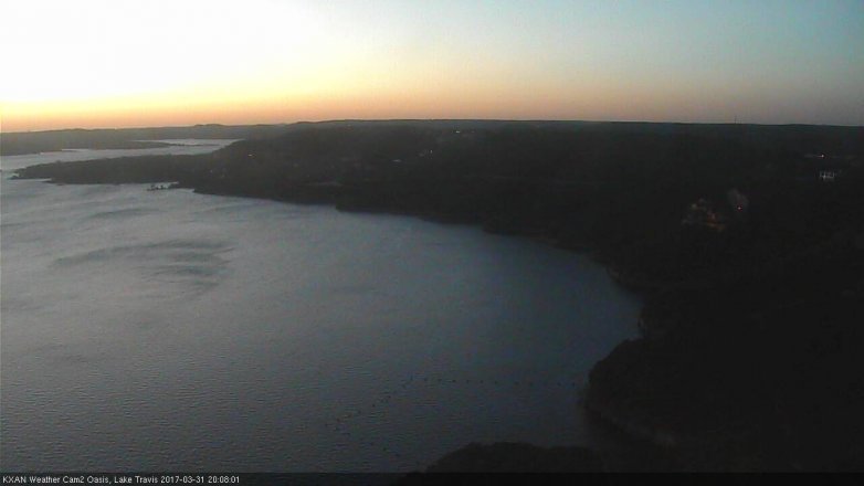 Lake Travis webcam, March 31, 2017 7:40 PM CT