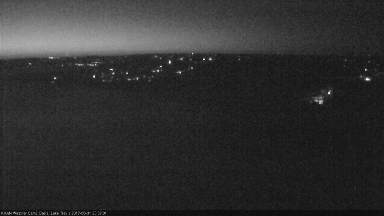 Lake Travis webcam, March 31, 2017 7:55 PM CT