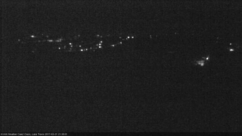 Lake Travis webcam, March 31, 2017 8:45 PM CT