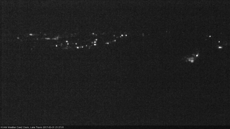 Lake Travis webcam, March 31, 2017 9:00 PM CT