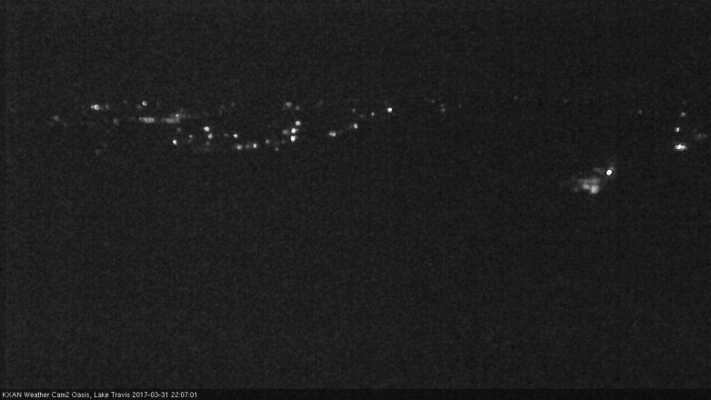 Lake Travis webcam, March 31, 2017 9:10 PM CT