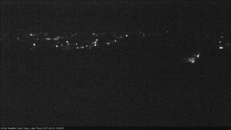 Lake Travis webcam, March 31, 2017 9:35 PM CT
