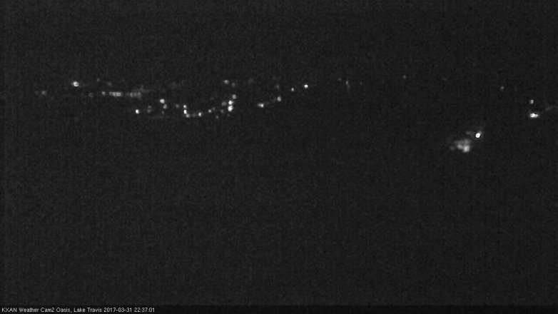 Lake Travis webcam, March 31, 2017 9:55 PM CT