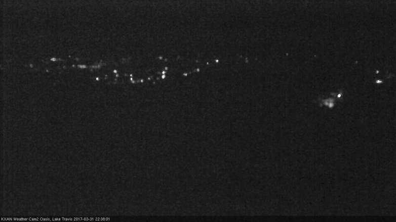 Lake Travis webcam, March 31, 2017 10:10 PM CT