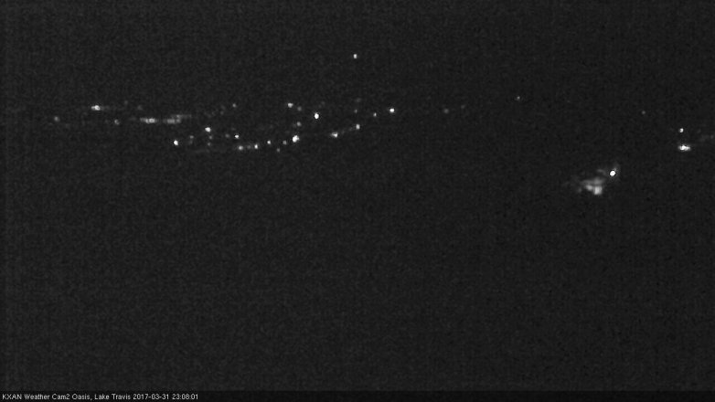 Lake Travis webcam, March 31, 2017 10:15 PM CT