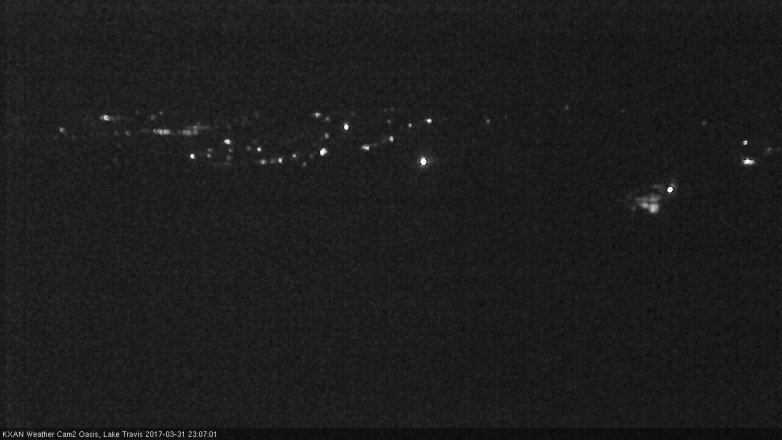 Lake Travis webcam, March 31, 2017 10:20 PM CT