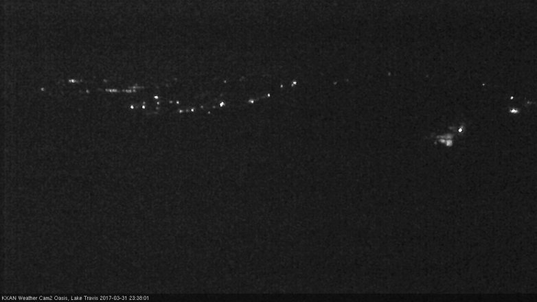 Lake Travis webcam, March 31, 2017 10:45 PM CT