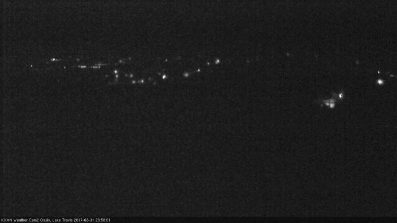 Lake Travis webcam, March 31, 2017 11:15 PM CT
