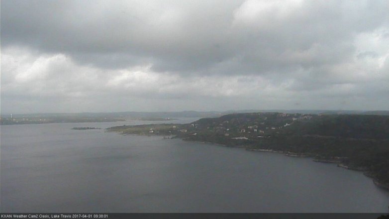 Lake Travis webcam, April 1, 2017 9:00 AM CT