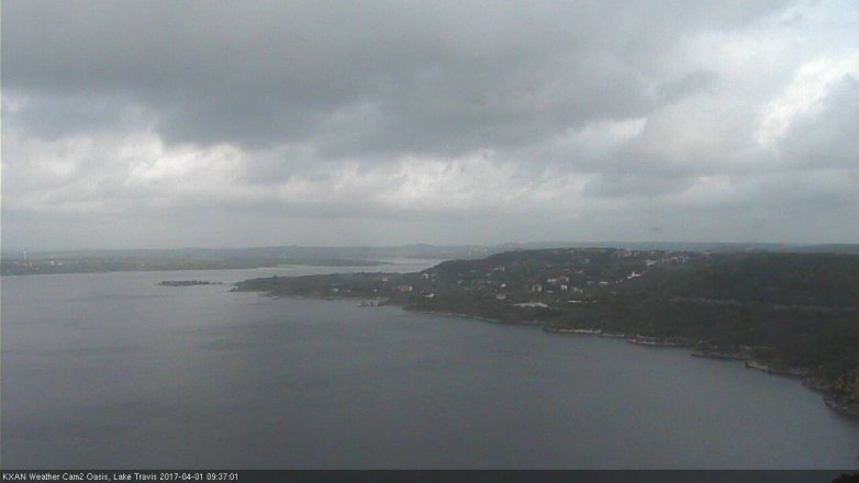 Lake Travis webcam, April 1, 2017 9:05 AM CT
