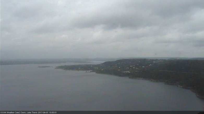 Lake Travis webcam, April 1, 2017 9:25 AM CT