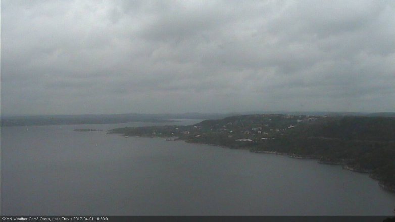 Lake Travis webcam, April 1, 2017 9:50 AM CT