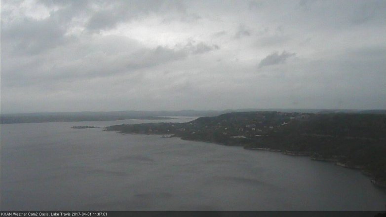 Lake Travis webcam, April 1, 2017 10:10 AM CT