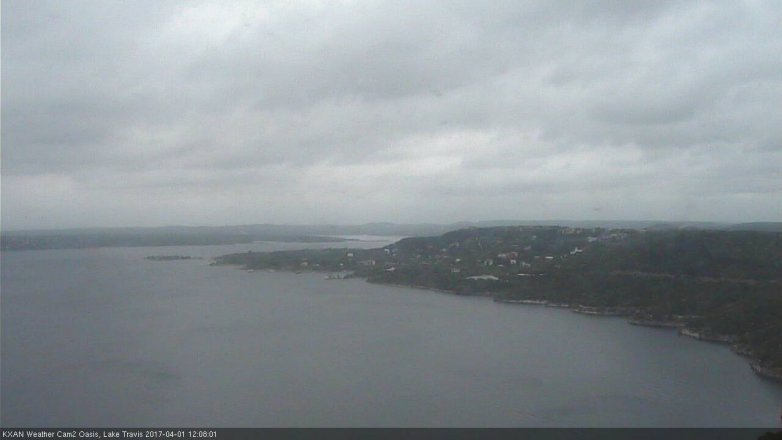 Lake Travis webcam, April 1, 2017 11:25 AM CT