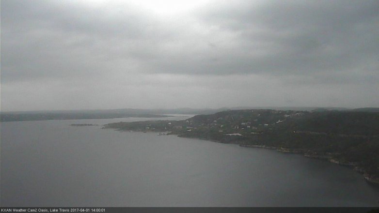 Lake Travis webcam, April 1, 2017 1:30 PM CT