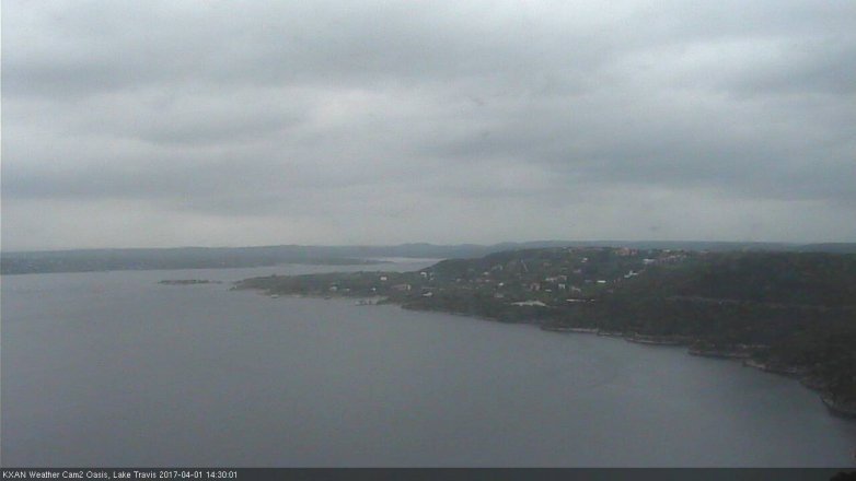 Lake Travis webcam, April 1, 2017 1:35 PM CT