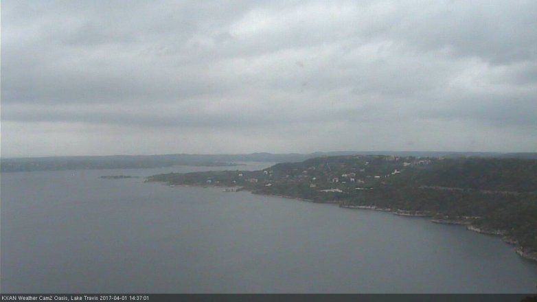 Lake Travis webcam, April 1, 2017 1:45 PM CT