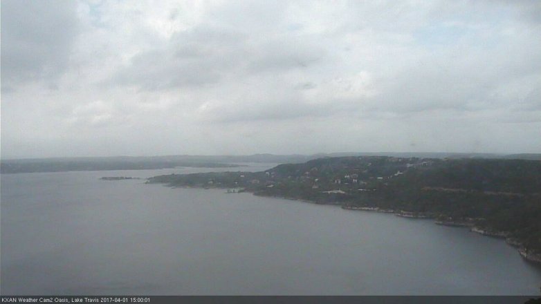 Lake Travis webcam, April 1, 2017 2:20 PM CT