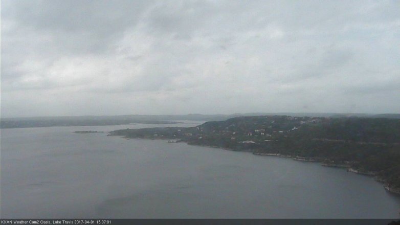 Lake Travis webcam, April 1, 2017 2:30 PM CT