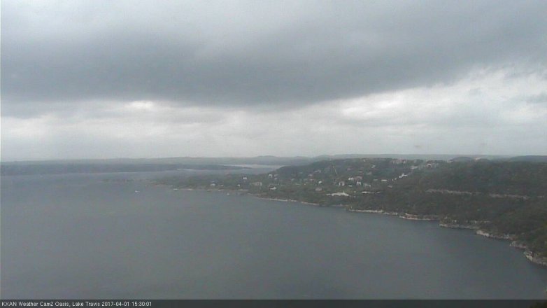 Lake Travis webcam, April 1, 2017 2:40 PM CT