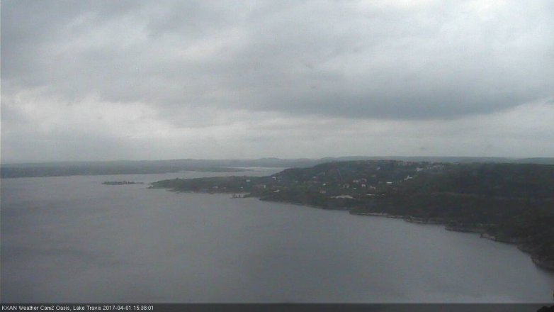 Lake Travis webcam, April 1, 2017 3:00 PM CT