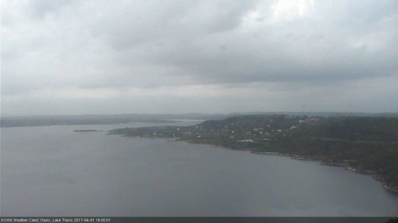 Lake Travis webcam, April 1, 2017 3:05 PM CT