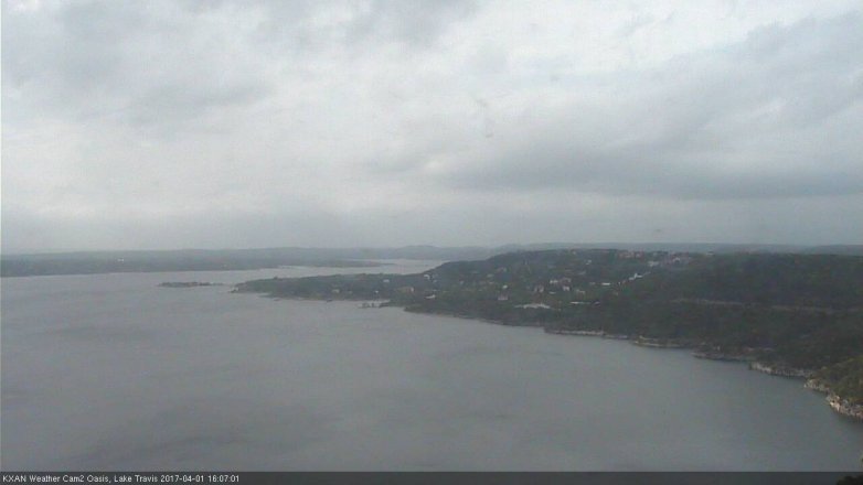 Lake Travis webcam, April 1, 2017 3:10 PM CT