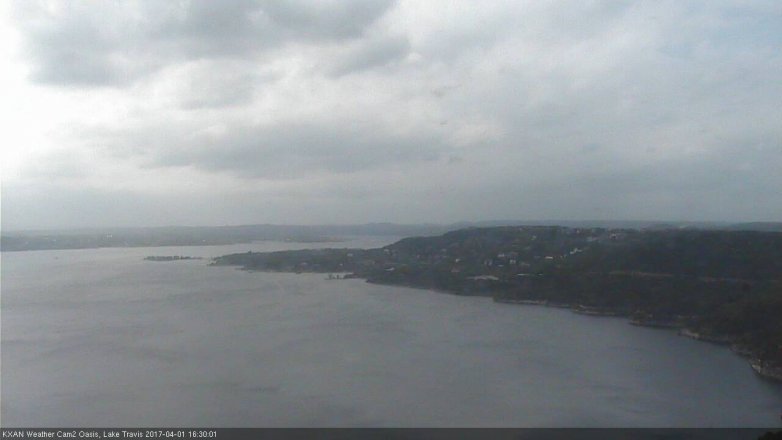 Lake Travis webcam, April 1, 2017 3:45 PM CT