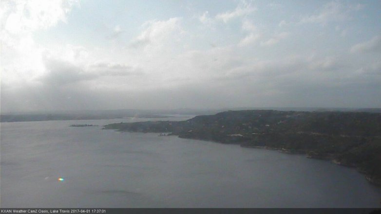 Lake Travis webcam, April 1, 2017 4:45 PM CT