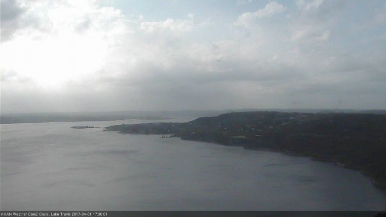 Lake Travis webcam, April 1, 2017 4:55 PM CT