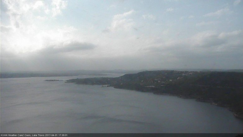 Lake Travis webcam, April 1, 2017 5:05 PM CT