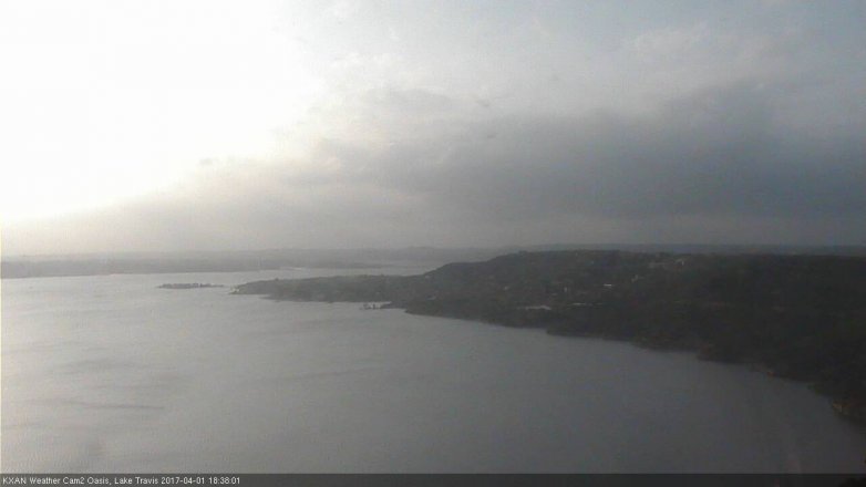 Lake Travis webcam, April 1, 2017 6:05 PM CT