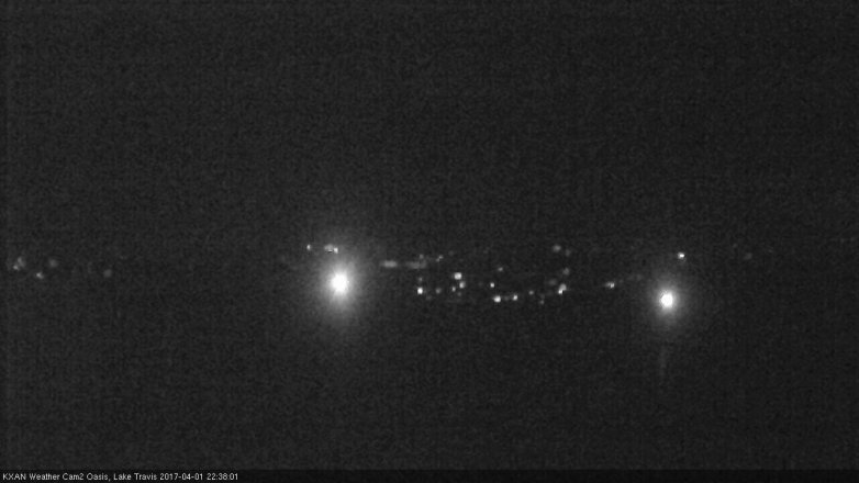 Lake Travis webcam, April 1, 2017 9:45 PM CT