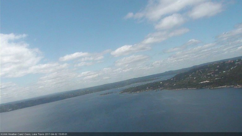 Lake Travis webcam, April 2, 2017 2:10 PM CT