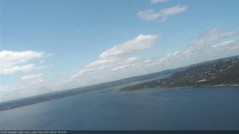 Lake Travis webcam, April 2, 2017 2:25 PM CT