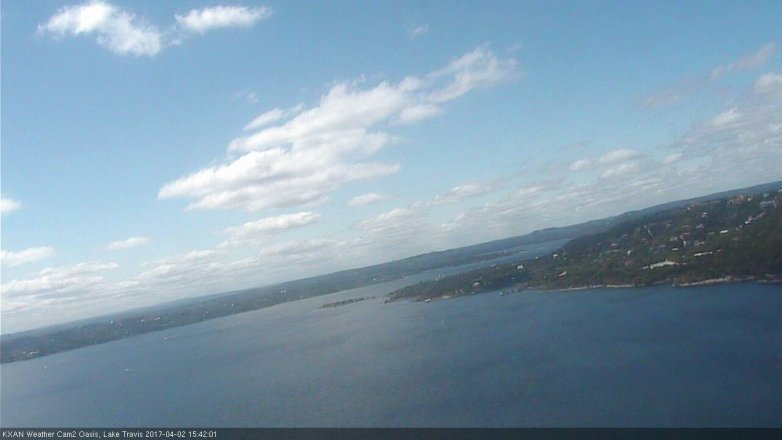 Lake Travis webcam, April 2, 2017 2:50 PM CT