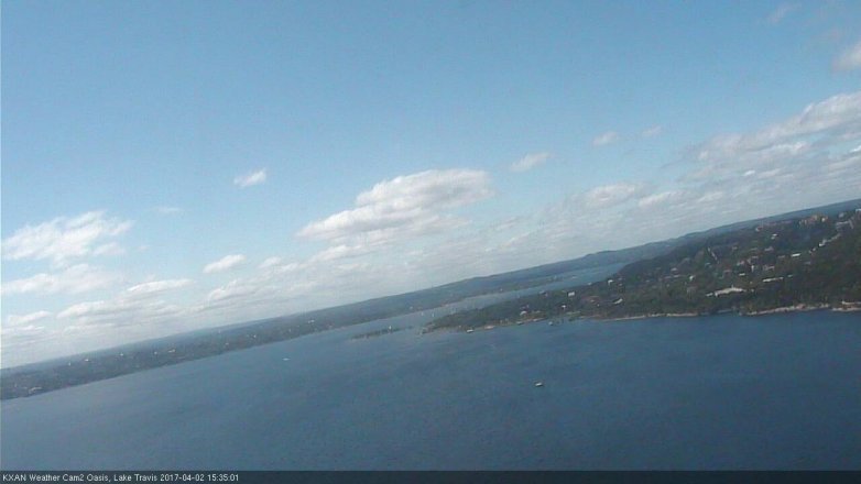 Lake Travis webcam, April 2, 2017 2:55 PM CT