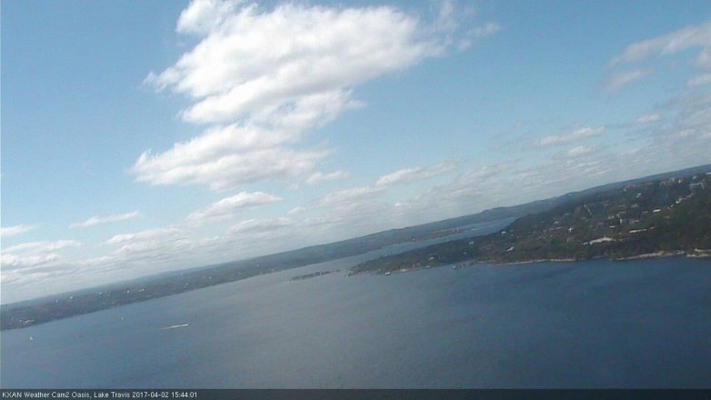 Lake Travis webcam, April 2, 2017 3:05 PM CT