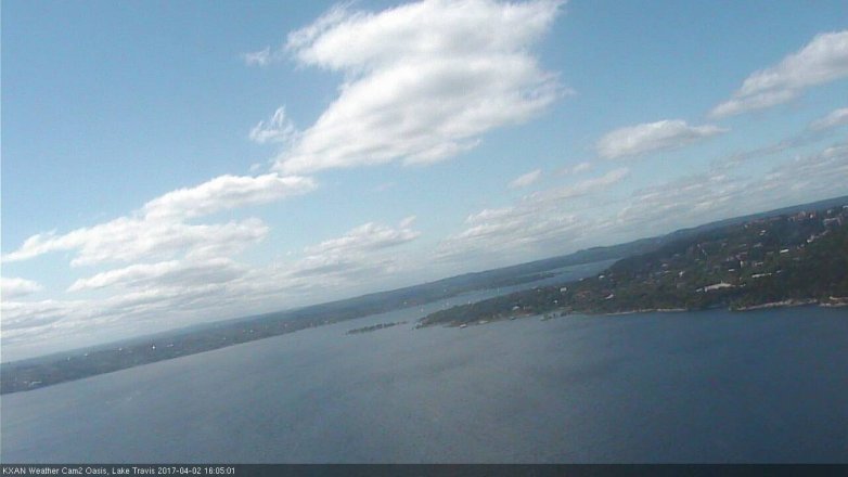 Lake Travis webcam, April 2, 2017 3:30 PM CT