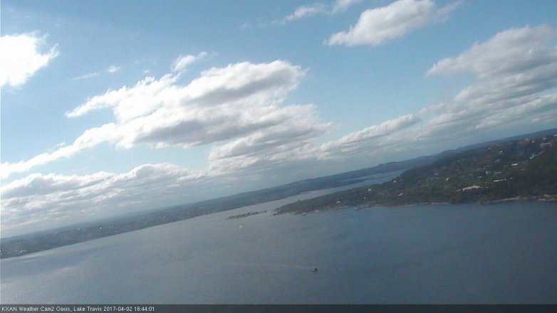 Lake Travis webcam, April 2, 2017 3:45 PM CT