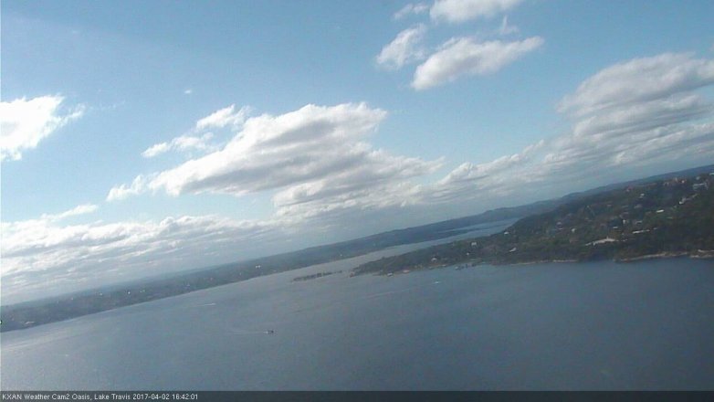 Lake Travis webcam, April 2, 2017 3:55 PM CT