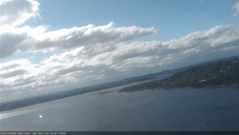 Lake Travis webcam, April 2, 2017 4:15 PM CT