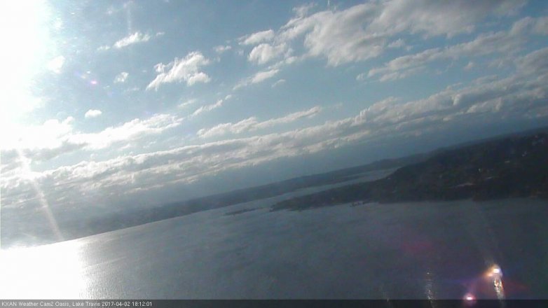 Lake Travis webcam, April 2, 2017 5:25 PM CT