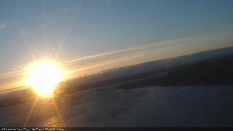 Lake Travis webcam, April 2, 2017 6:55 PM CT