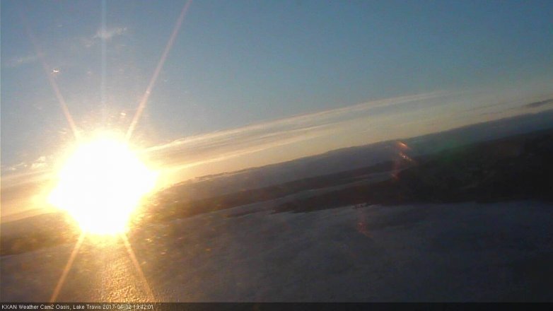Lake Travis webcam, April 2, 2017 7:05 PM CT