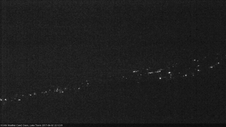 Lake Travis webcam, April 2, 2017 9:20 PM CT